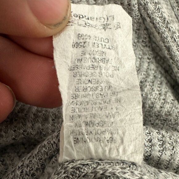 Ginger G Womens Long Sleeve Ribbed Gray Sweater With Pocket Lightweight Cozy Fit - Picture 5 of 10